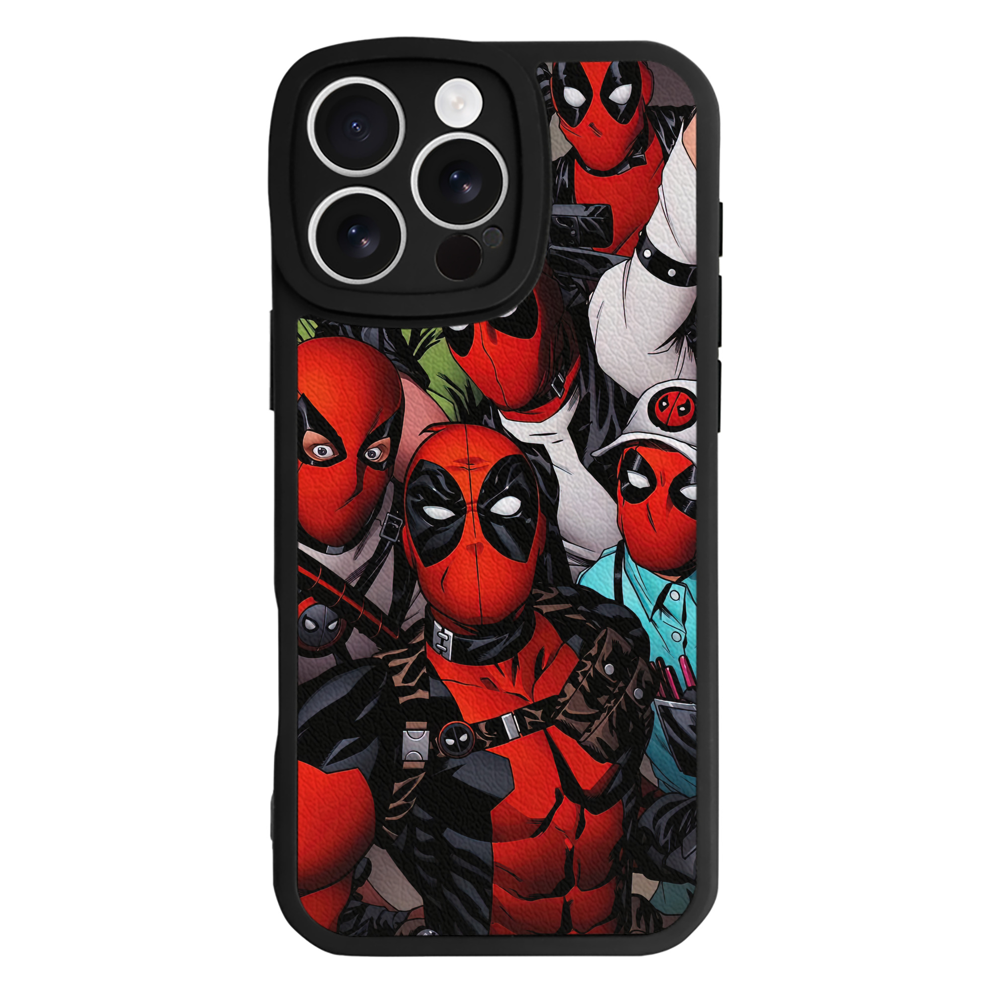 （画像用） Deadpool デッドプール 【iPhone 16シリーズ対応】シリコンスマホケース（レザー調） 材質：シリコン